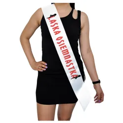 Szarfa BIAŁA Osiemnastka Laska osiemnastka